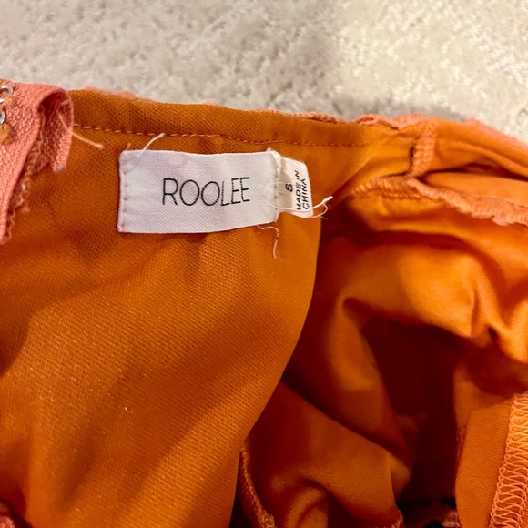 Roolee Terracotta Lace Sleeve Dress - Picture 3 of 4